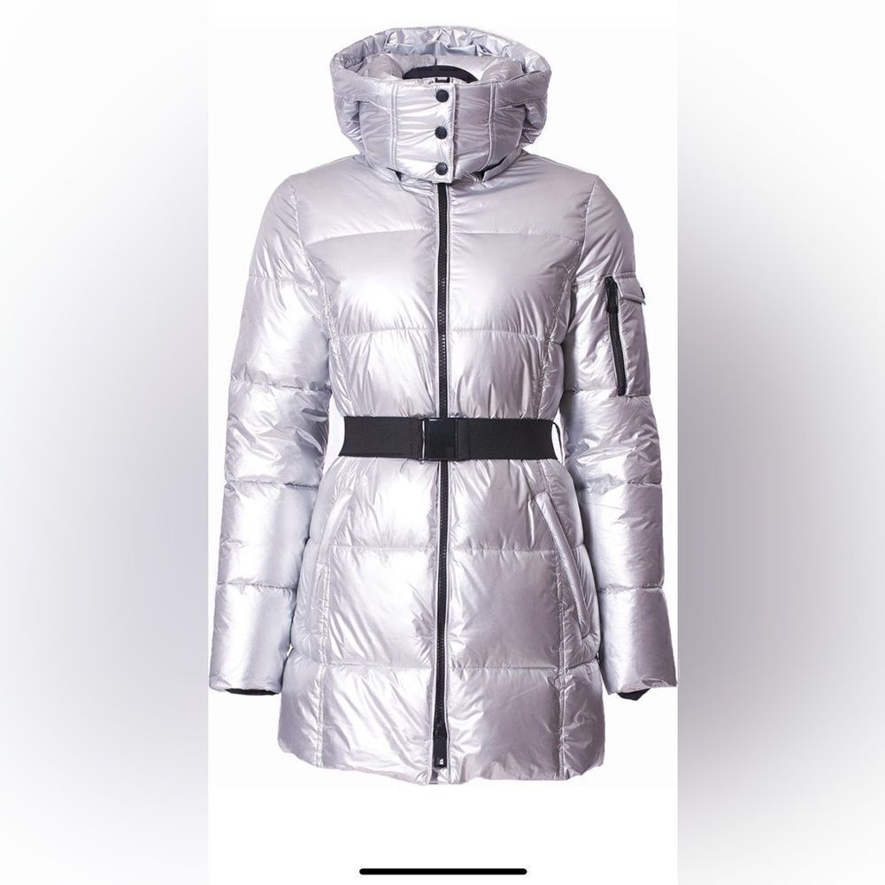 Noize Women’s Hood Belted windprof, water resistant vegan Puffer Sz XS,NWT